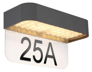 Globo 36790 - Numero civico solare a LED/6W/3,7V IP54