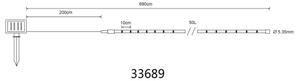 Globo 33689 - Catena luminosa solare a LED/0,04W/1,2V IP44 4,9 m