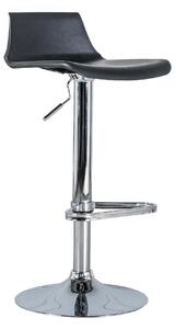 Sgabello Fred Kitchen & Living 39x41xH72 94 cm, Seduta e Schienale Nero, Gambe Grigio, Seduta e Schienale in Polipropilene, Struttura in Metallo
