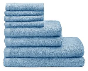 Set di asciugamani per viso e corpo con asciugatura rapida e tipo terry blu in cotone 8 pz Quick Dry – Catherine Lansfield