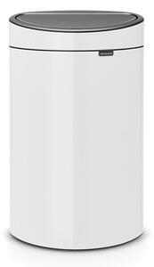 Helit H2403405 Pattumiera In Metallo Con Pedale - 5 Litri, Bianca, Contenitore Interno Rimovibile