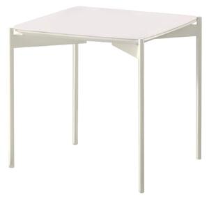 Tavolino Design twist 45x45xh45 cm, Colore Top Bianco, Base Bianco, Materiale Top Ceramica, Base Metallo
