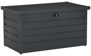 Baule Cassapanca da Esterno 120x62x62 cm in Acciaio Grigiio
