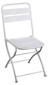 Sedia Pieghevole 44x53xh86 cm in Metallo Rovigo Bianco