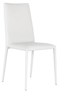 Sedia Seduta e schienale rivestiti in similpelle imbottita Madello CLEO dimensioni 40x42x h 96 cm - peso 5,5 kg sedia IMPILABILE colore bianco