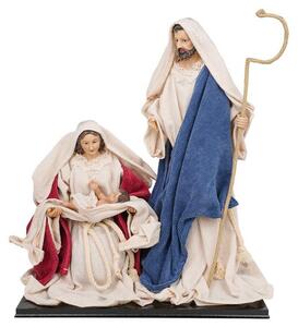 Natività Giuseppe Maria e Gesù Bambino H33 cm in Resina