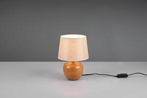 Lampada da Tavolo da Interno Attacco E14 in Vetroceramica Effetto Legno