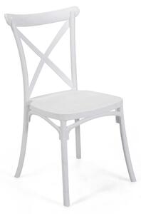 Sedia 47x51xh90 cm in Plastica Cross Bianco