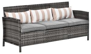 Divano da Giardino 3 Posti 173x68x78 cm Reginald