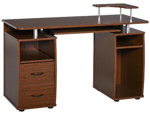 Scrivania da Ufficio Porta PC 120x55x85 cm in Legno Marrone Noce