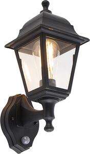 Lampada da esterno classica nera con sensore di movimento Capital