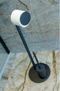 Porta carta perfetto anche per rotoli XL e scopino con ciuffo nero MOON Dimensioni � 25 x 75 h cm stile contemporaneo colore Nero
