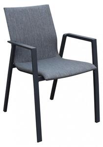 Poltrona Djerba Impilabile 55,5x60x83 h cm in Alluminio Antracite