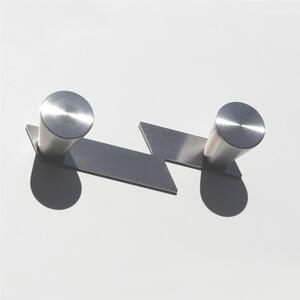 Appendiabiti da parete in acciaio inossidabile BI-CONE spessore 2 mm dimensioni 26x8x h 9 cm Forma geometrica a cono Finitura satinato