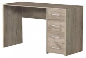 Scrivania Porta Pc Topaz Olmo 120x50x74 h cm in Truciolare bilaminato Rovere grigio