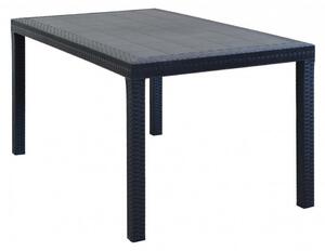 Tavolo Houston 150x90x74 h cm in Wicker Antracite