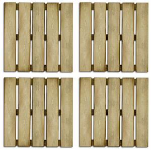 Pavimentazione da Esterno 4 Pezzi 50x50 cm in Legno Impregnato
