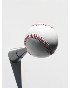 Appendiabiti da parete in acciaio inossidabile BASEBALL dimensioni 7x7x h 13,5 Cm Pomello con Pallina da Baseball Finitura Inox Lucido