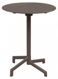 Tavolo Vega Ø60x74 h cm in Acciaio Taupe
