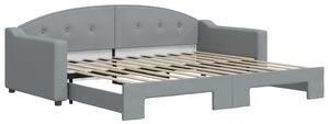VidaXL Divano letto estraibile Grigio chiaro 90x200 cm Tessuto