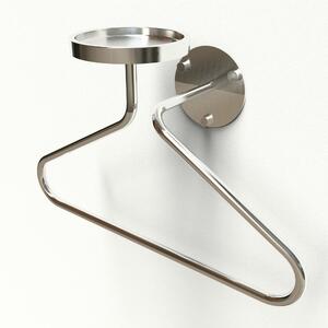 Servomuto, Appendino da parete in acciaio inossidabile YANG BOWL dimensioni 22 x29x h 46 cm peso 3 kg colore cromo