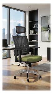 Poltrona da ufficio con schienale in rete e seduta ergonomica