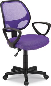 Sedia da ufficio IPOLIST – Tessuto a rete viola – Altezza regolabile 86-98 cm – Stile moderno ed ergonomico