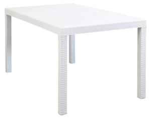Tavolo Houston 150x90x74 h cm in Wicker Bianco