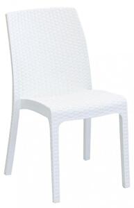 Sedia da Giardino Virginia 47x59x86 h cm in Wicker Bianco