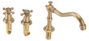 Rubinetto a due manopole - Elegante miscelatore per lavabo a 3 fori - Stile antico