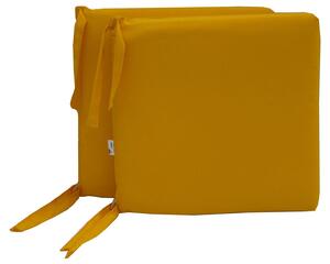 Set 2 Cuscini per Sedia da Giardino 40x40x5 cm in Poliacrilico Allegro Giallo