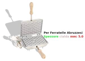 Biscottiera elettrica Rettangolare per produrre la classica ferratella abruzzese a grata ALTA Dimensioni 14x17,5x h 11 cm 600 Watt 3,0 kg Spessore cialda mm 5.0