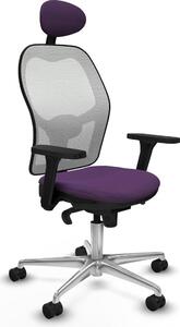 Sedia da ufficio con poggiatesta Piqueras y Crespo 3D086N1 Viola