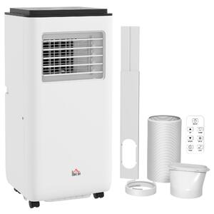 HOMCOM Condizionatore Portatile 750W con 5 Modalità e 2 Velocità, in Plastica ABS e Acciaio, 33x28x70.4 cm, Bianco|Aosom