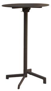Tavolo Alto Vega Ø60x102 h cm in Acciaio Taupe