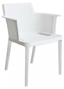 Poltrona Cathy 60x58x76,5 cm in Polipropilene Bianco