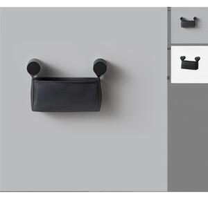 Basket per il contenimento degli oggetti e di prodotti da bagno L 200 mm in tessuto impermeabile, cucito con filo di nylon Tessuto Nero DOT Nero