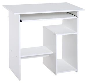 Scrivania da Ufficio Compatta 80x45x75 cm in Legno Bianco