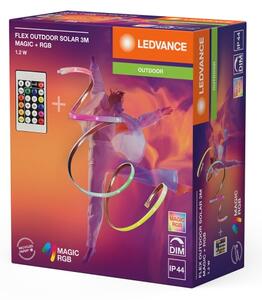 Ledvance - Striscia solare LED RGB dimmerabile FLEX 3m LED/1,2W/3,7V IP44 + telecomando