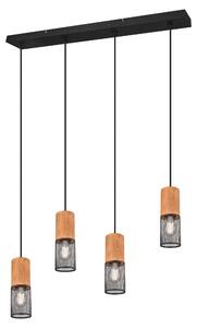Lampada a Sospensione da Interno a LED in Metallo Nero Opaco