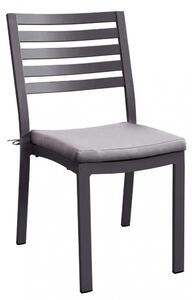Sedia da Giardino Formentera con Cuscino 46x62x84 h cm in Alluminio Antracite