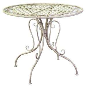 Tavolo da Giardino Ø90xh75 cm in Metallo Ragusa Avorio