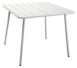 Tavolo da Giardino 80x80xh72 cm in Metallo Rovigo Bianco