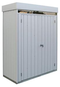 Armadio da Esterno 2 Porte 74,6x161,5x209 cm in Acciaio Zincato Grigio