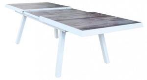 Tavolo Allungabile Seattle 205/265x105x75 h cm in Alluminio Bianco