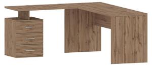 Scrivania Angolare 180/160x60x75cm cm New Selina Quercia Wotan