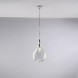 Sospensione Pluvia H.42 - MAX 142 - �20 cm, Trasparente, in Ferro con Vetro Pyrex