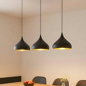 Lampada a sospensione Elamira Lindby, dimmerabile, Nero, Soggiorno / Sala da pranzo, Metallo, Moderno, Lampada a sospensione