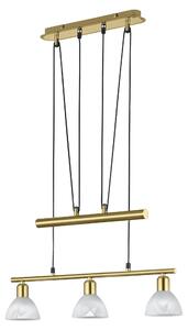 Lampada a Sospensione da Interno a LED in Metallo Ottone Satinato