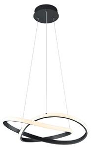 Lampada a Sospensione da Interno a LED in Metallo Nero Opaco